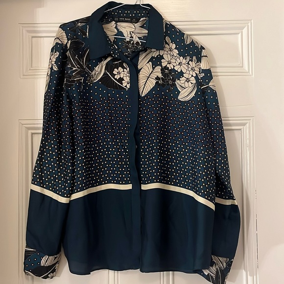 Zara vintage flowered button-up blouse - Picture 2 of 6